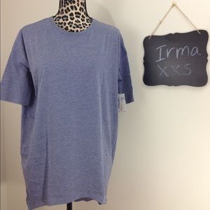 Lularoe Irma XXS Heathered Blue NWT